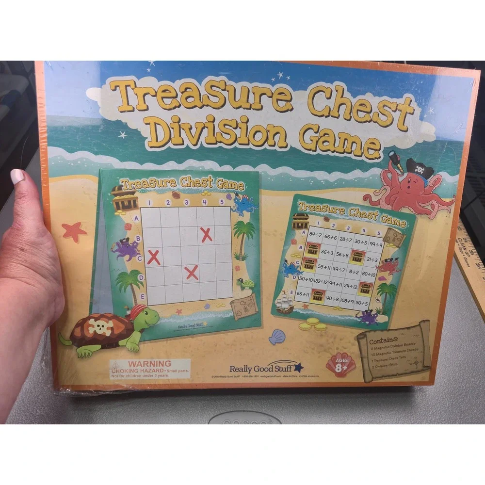 Really Good Stuff Treasure Chest Division Game Math Educational Pirate Theme NEW